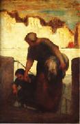 Honore  Daumier The Laundress oil painting on canvas